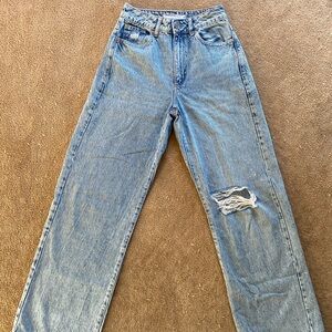 Medium Wash Blue Wide Leg Jeans